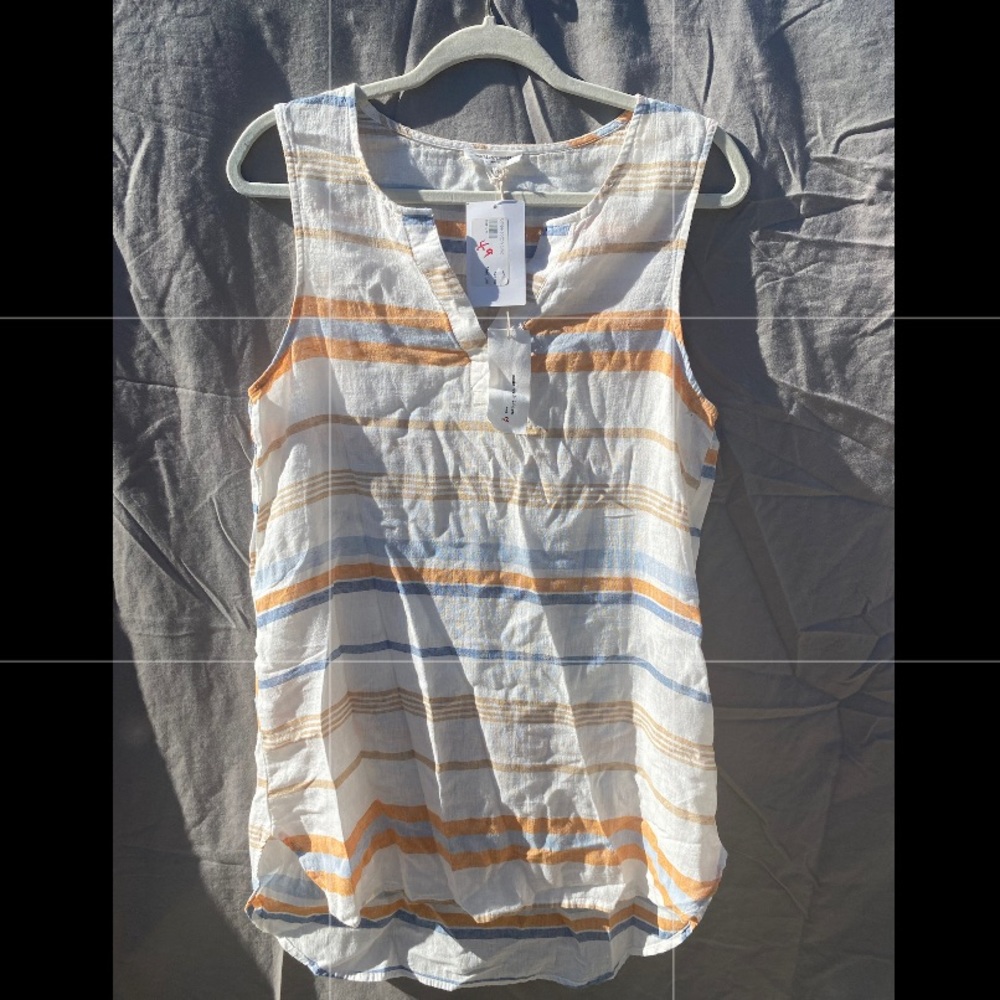 beachlunchlounge, stripe cotton tunic, medium